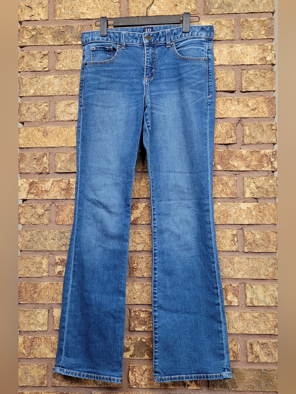 Gap Bootcut Jeans 16 Regular Runs Small Stretch Denim Dark Wash Flare